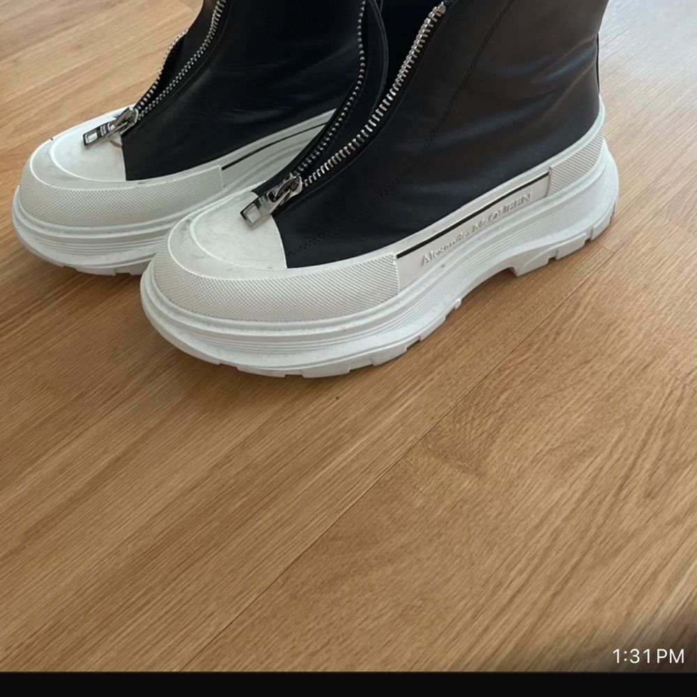 Alexander McQueen Black and White Chunky Sneakers